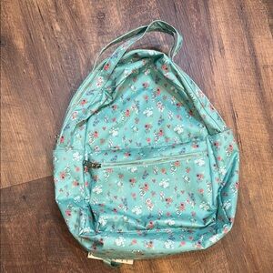Green and Pink Floral Backpack No Boundaries 16” NWT